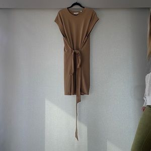 Suede wrapped dress